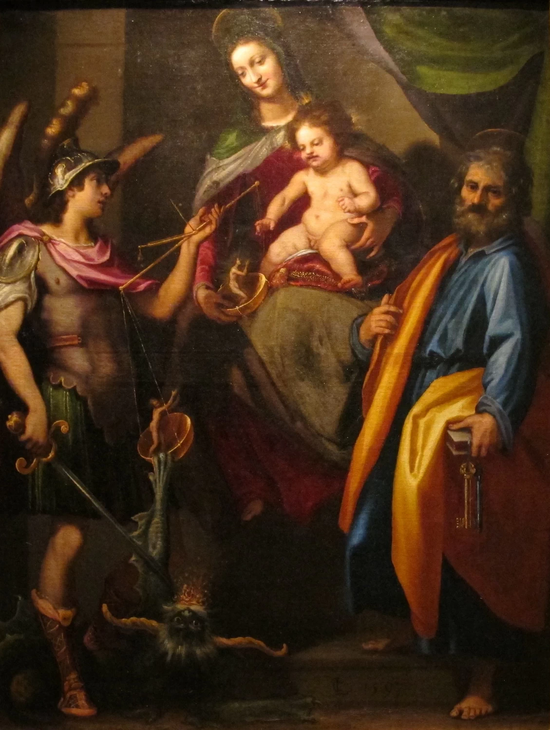 Madonna col Bambino e i ss. Michele e Pietro, 1593 - Museo diocesano di San Miniato